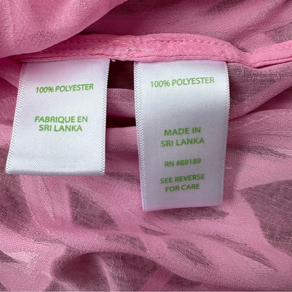 Lilly Pulitzer Nevie Off-The-Shoulder Cover-Up Pink Tropics Size Large - Picture 10 of 11